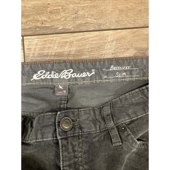 Eddie Bauer Women's Grey Corduroy Boyfriend Slim Pant Size 10 - Picture 6 of 8